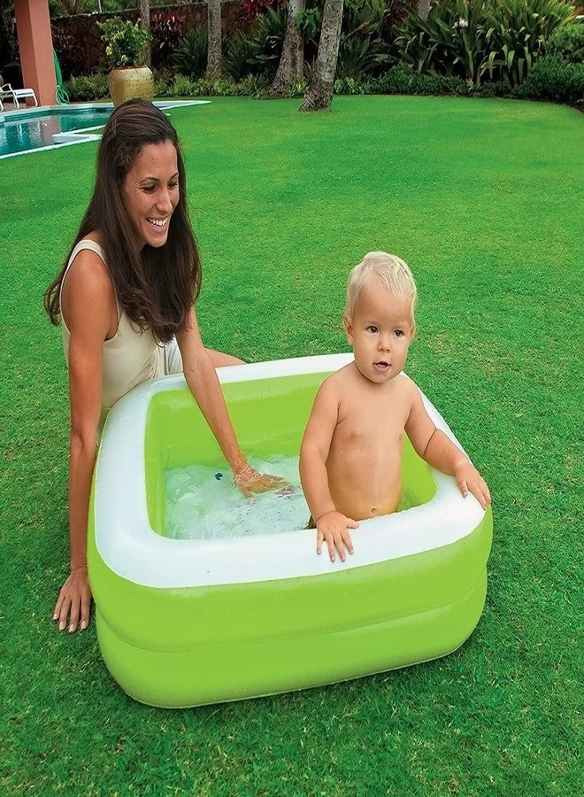GONIPIMI Swimming Pool for Kids | Inflatable Sunset Glow Round Colourful Ring Baby Pool Portable Baby Bath tub | Indoor & Outdoor Swimming Pool for Kids (Multi Color) (Square 34 inch, 3ft) - Image 2